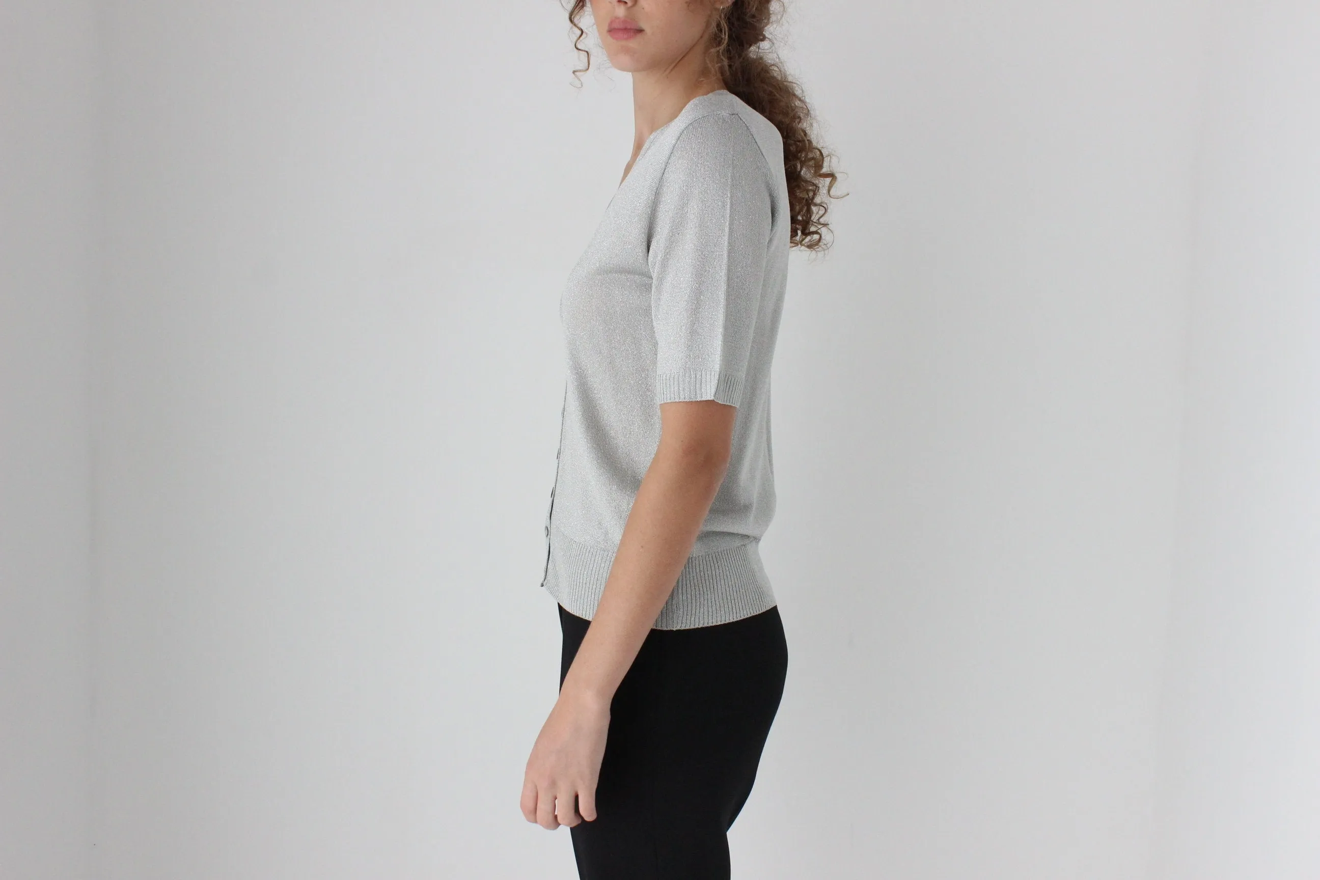 90s Italian Made Lurex Knit Top by Bariba