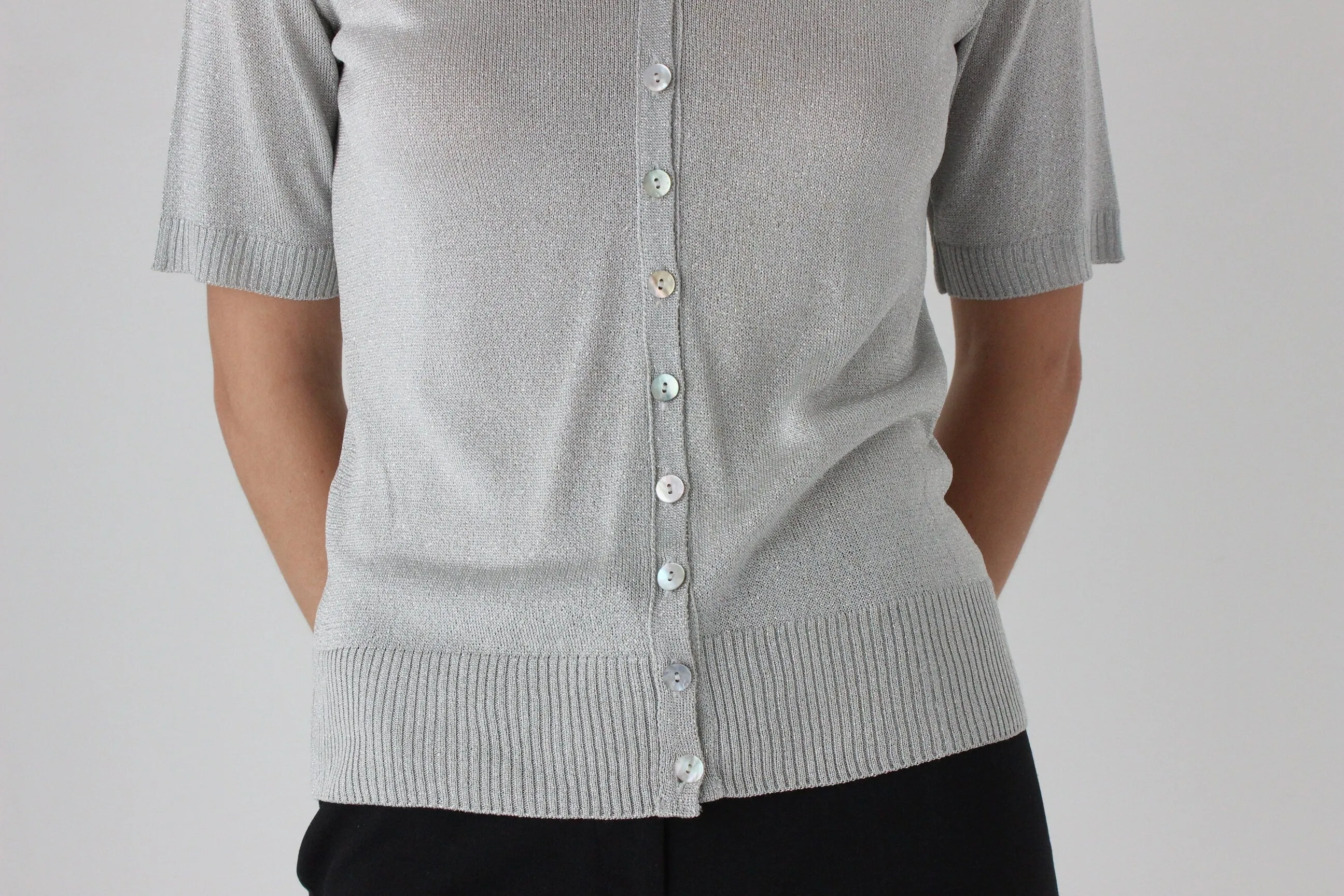 90s Italian Made Lurex Knit Top by Bariba