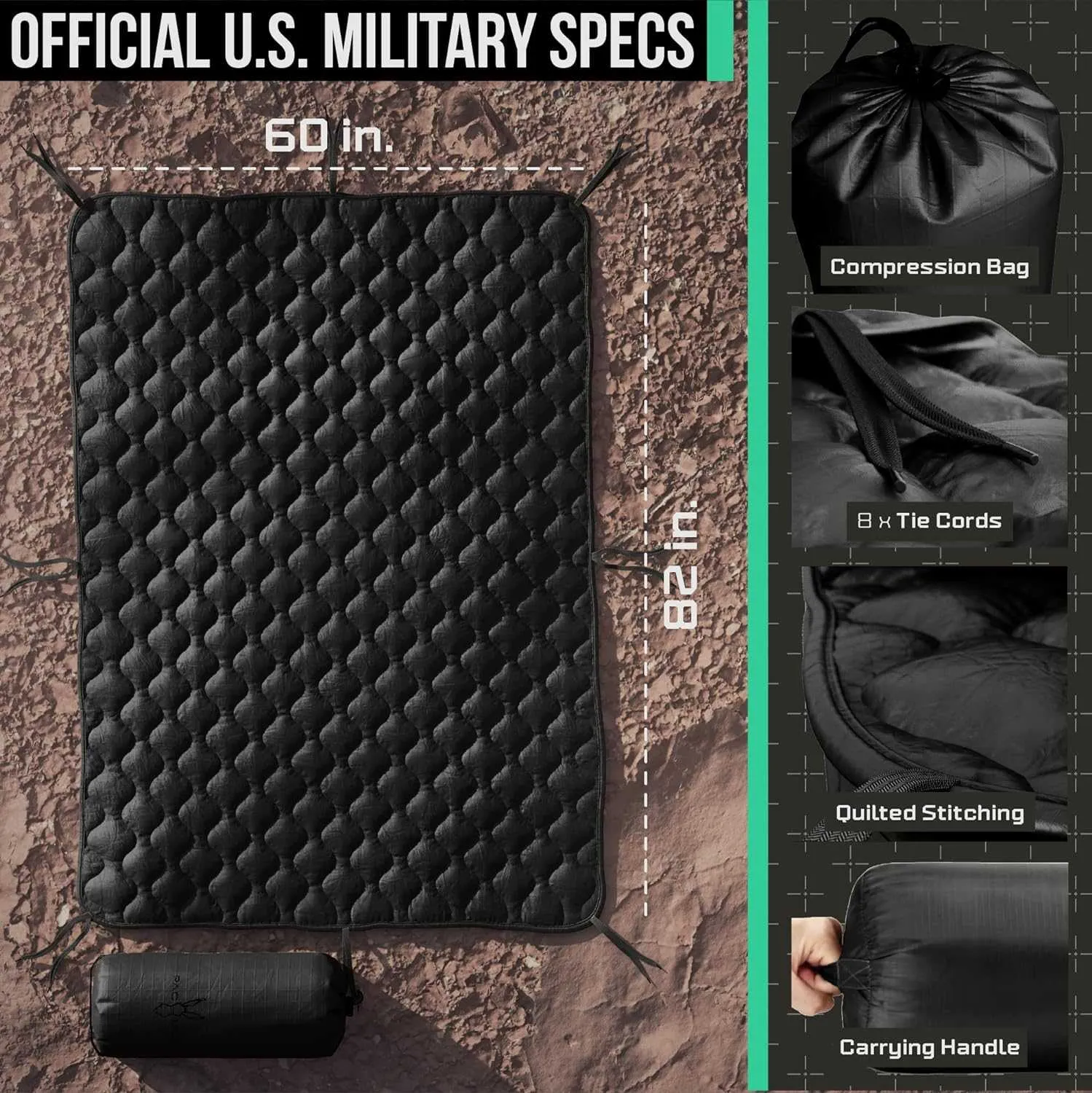 Acme Approved Woobie Blanket Poncho Liner Army & Military Blanket