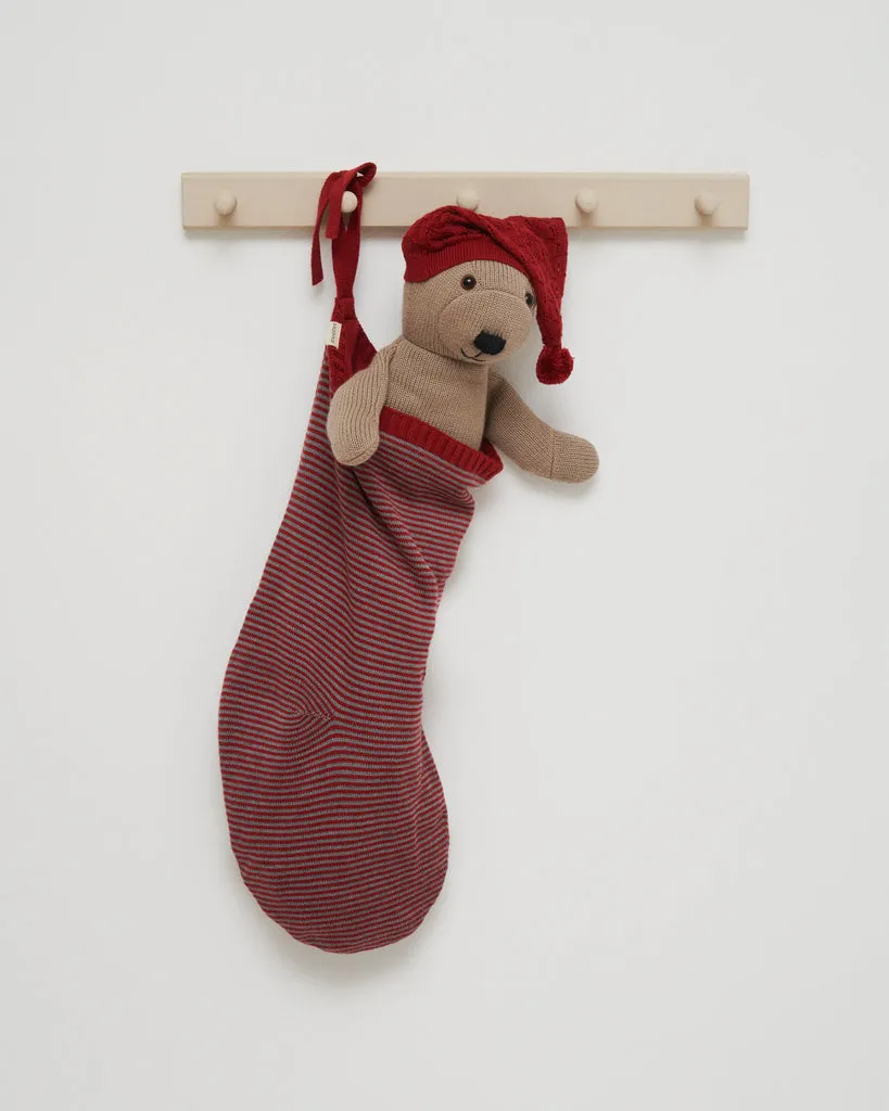 Alfen Teddy, Christmas hat - Hibiscus Red