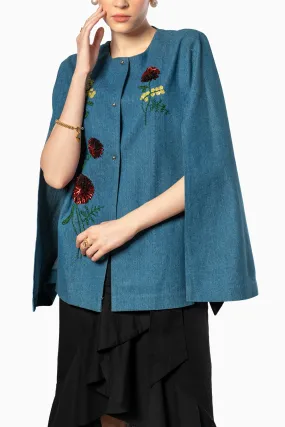 Blue Denim Cape