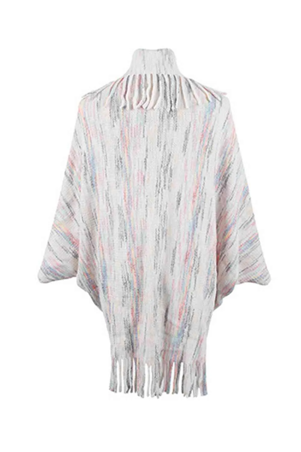 Boho Chic Cloak Sleeve Fringe Poncho