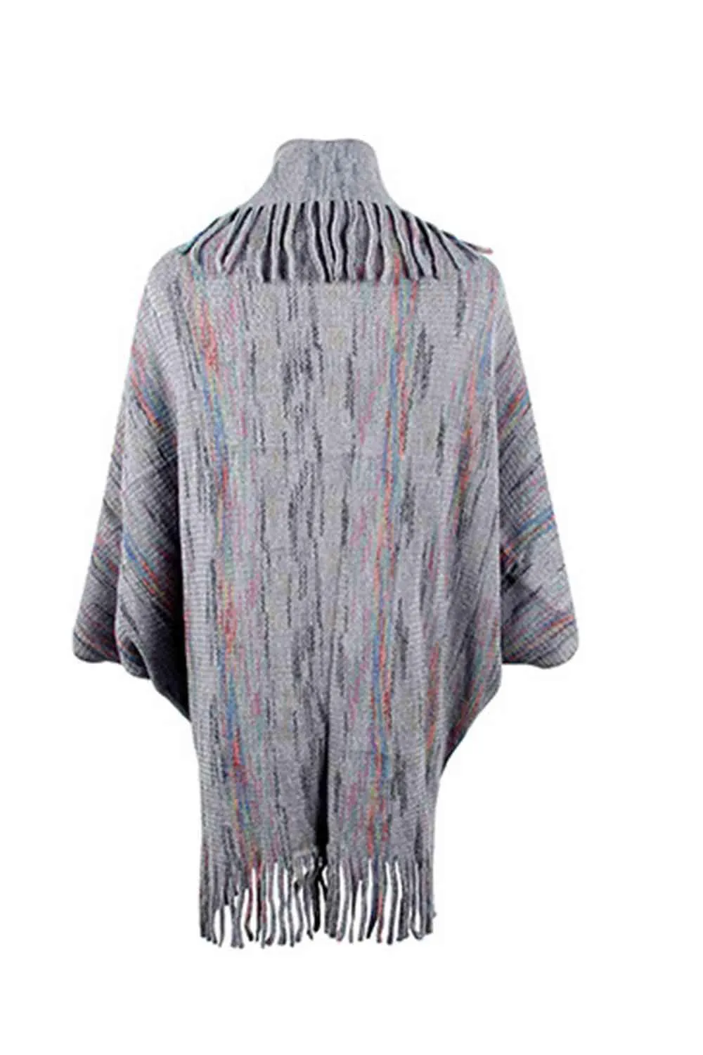 Boho Chic Cloak Sleeve Fringe Poncho