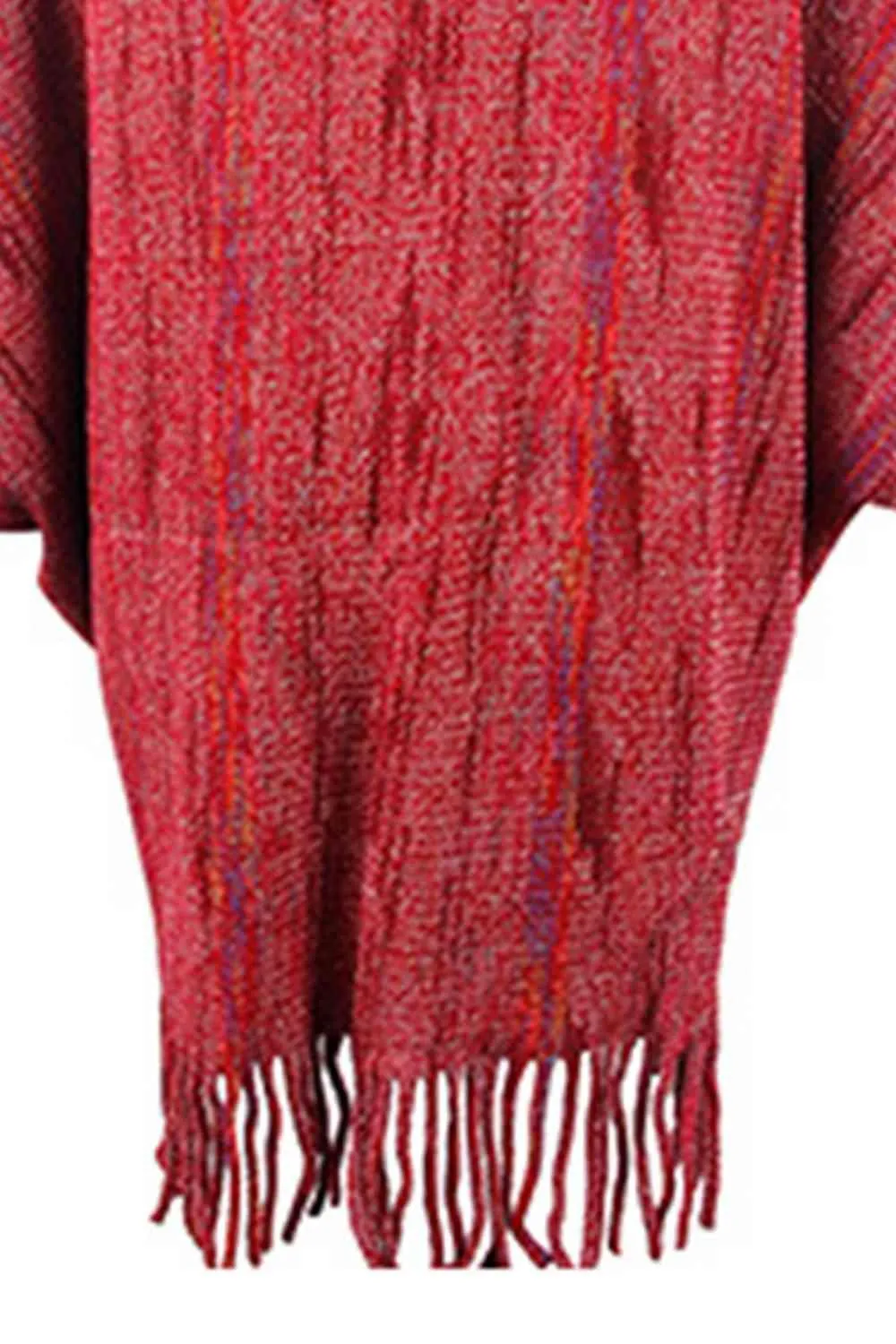 Boho Chic Cloak Sleeve Fringe Poncho