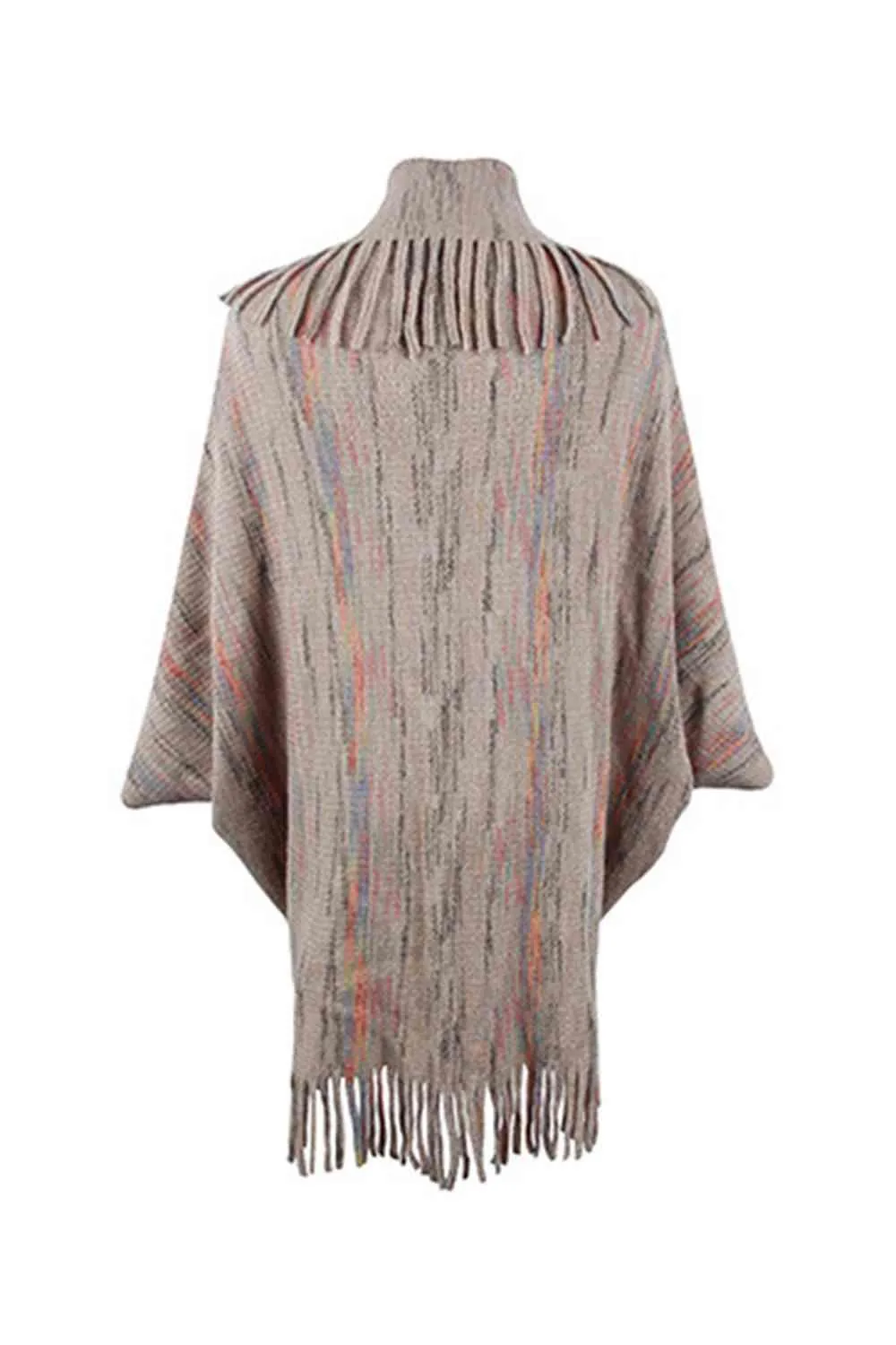 Boho Chic Cloak Sleeve Fringe Poncho