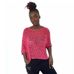Breezy Raspberry Bohemian Popcorn Cover Up