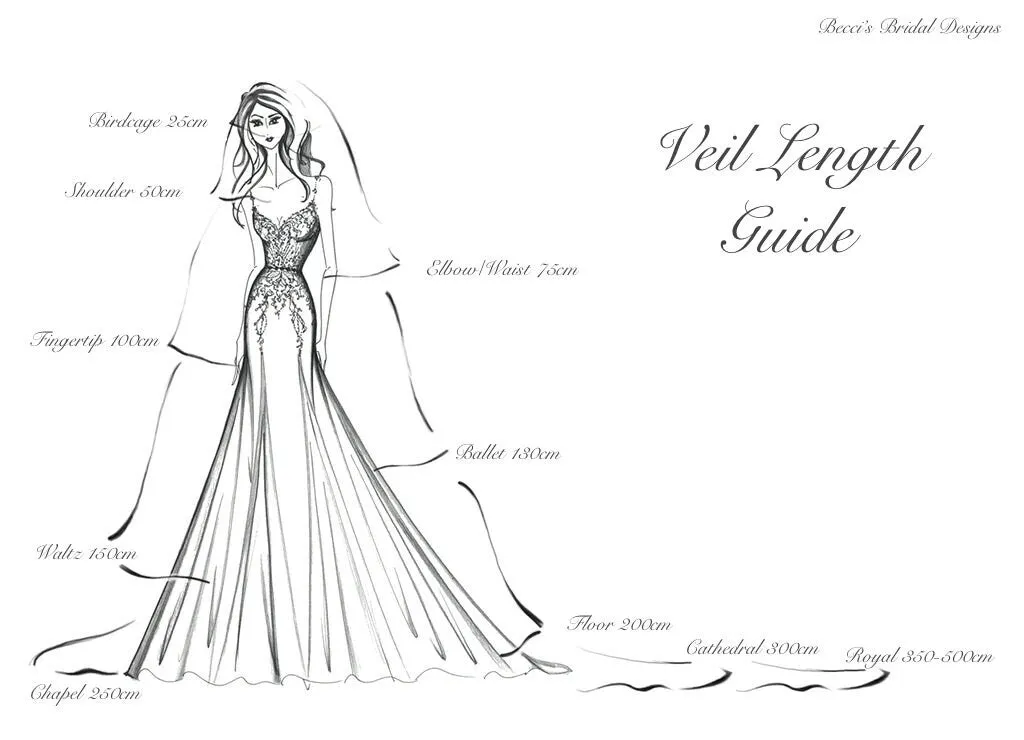 Bright Rose Embroidered Bridal Veil,