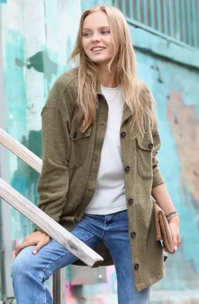 Brushed Melange Sweater Shacket
