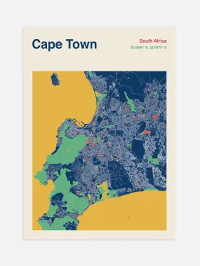 Cape Town Map Print