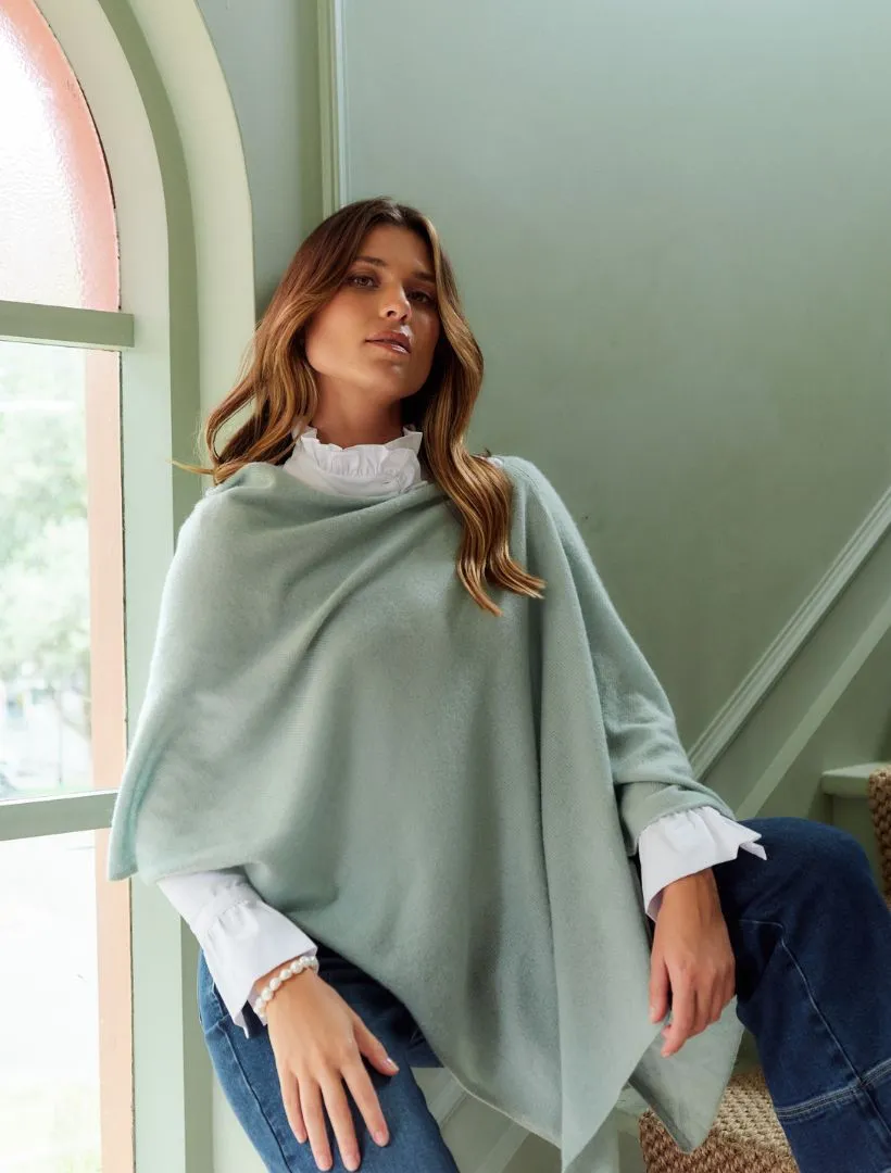 Cashmere Ponchette Sage