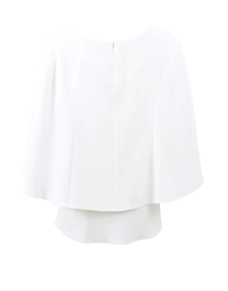 Cotton Pique Cape Blouse