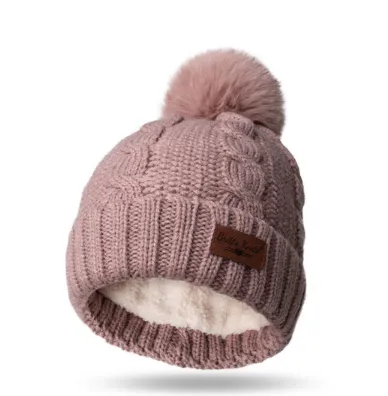 Cozy Classic Pom Hat Blush