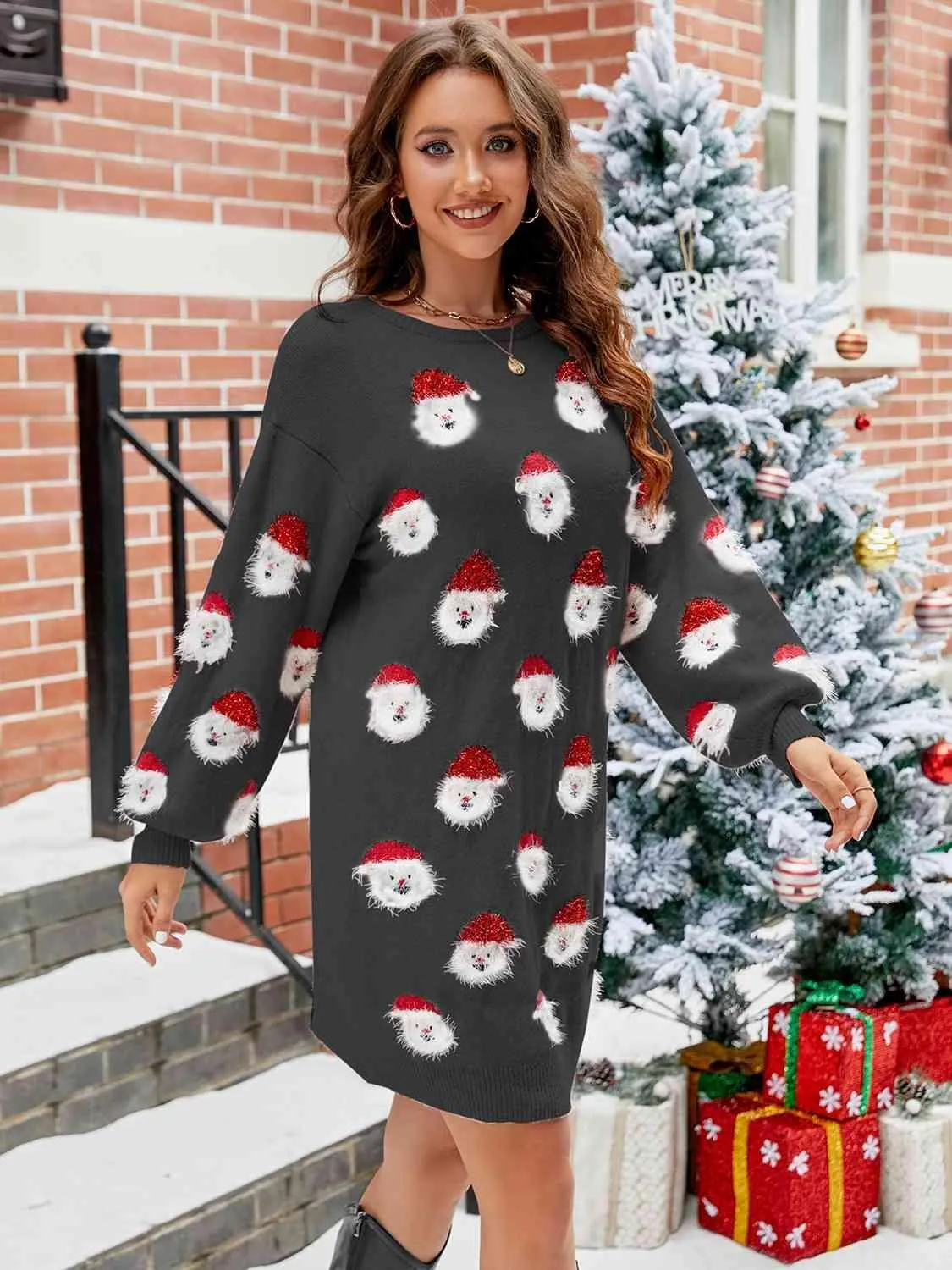 December Feels Christmas Sweater Dress