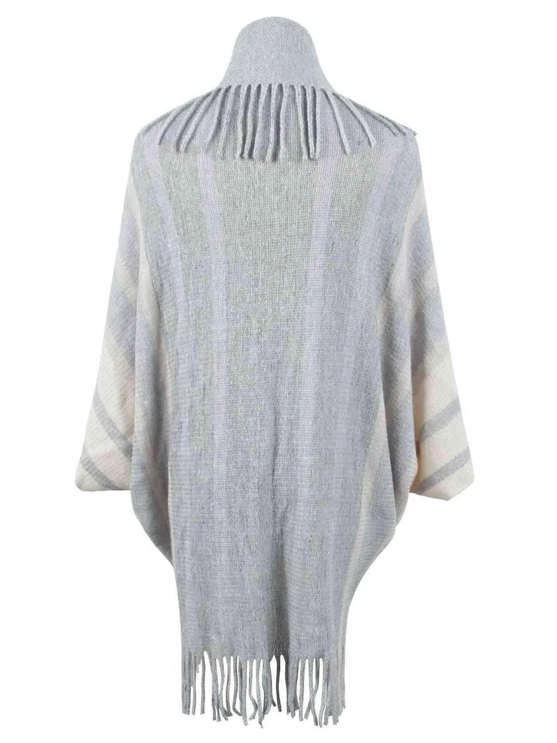 Exquisite Layer Open Front Fringe Poncho