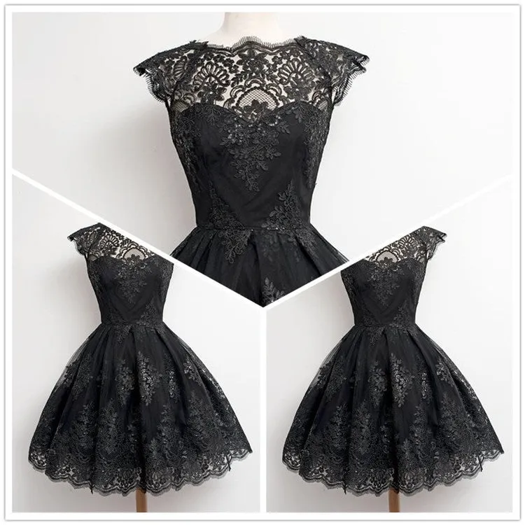 Fashion Eyelash Tassel Lace A-Line Flared Short Dress