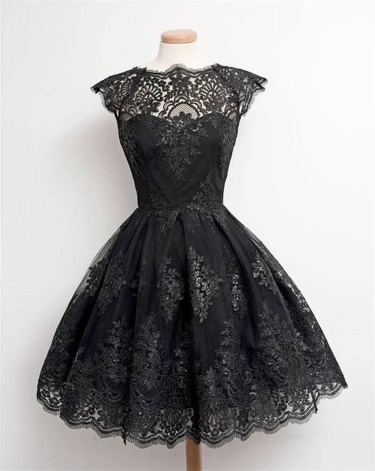 Fashion Eyelash Tassel Lace A-Line Flared Short Dress