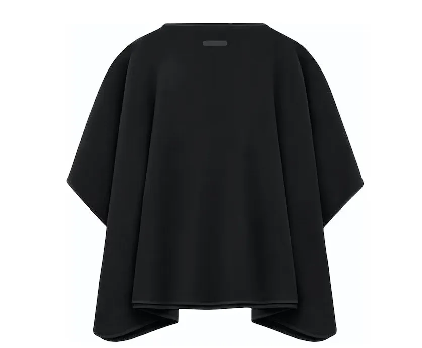 FEAR OF GOD ATHLETICS WOMEN'S SUEDE FLEECE PONCHO BLACK