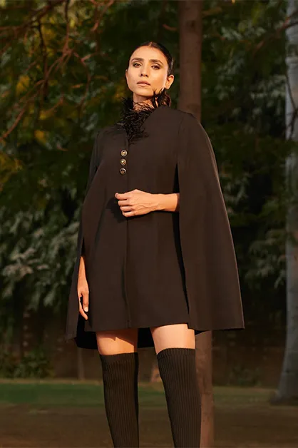 fur cape formal