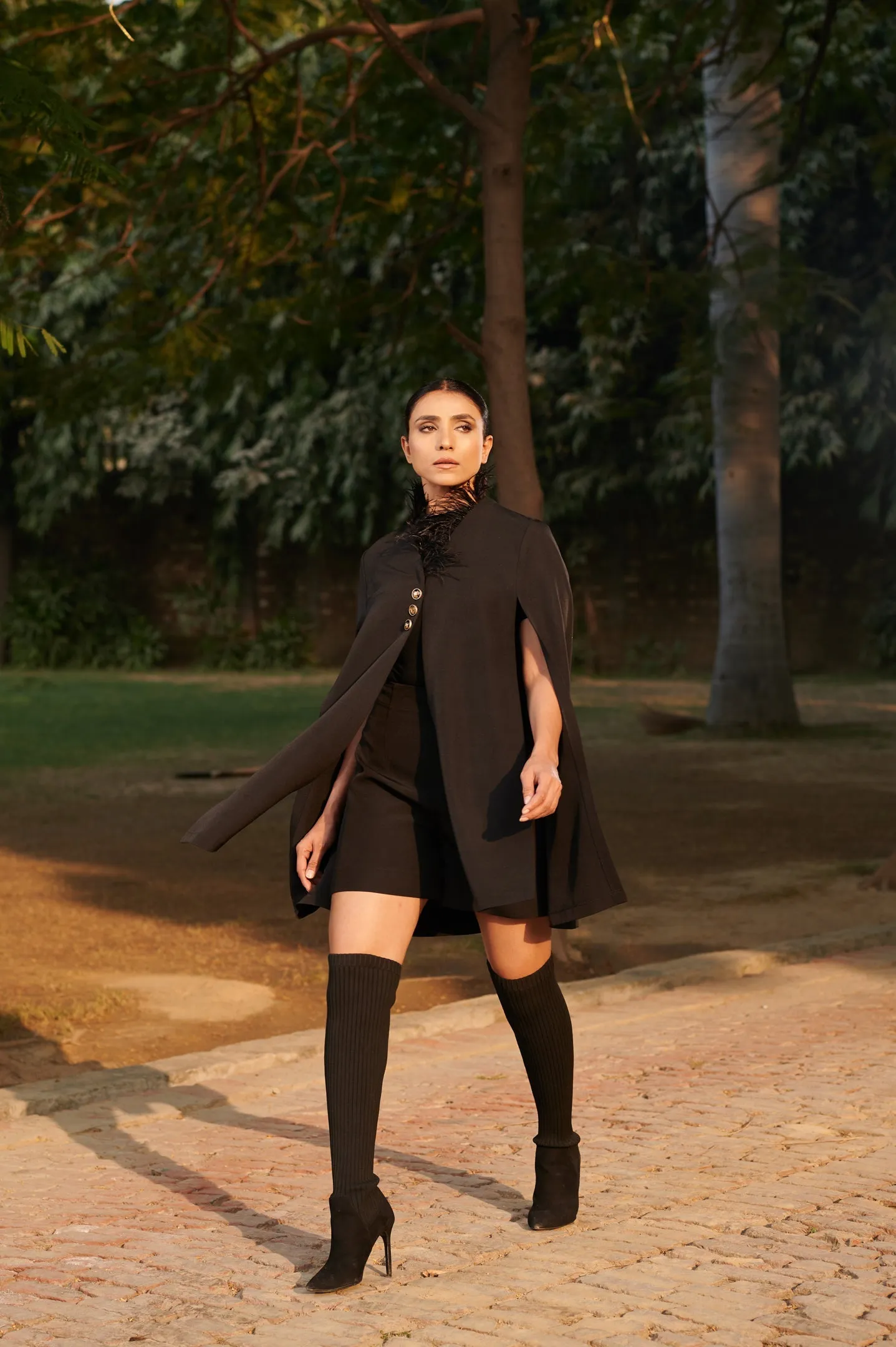 fur cape formal