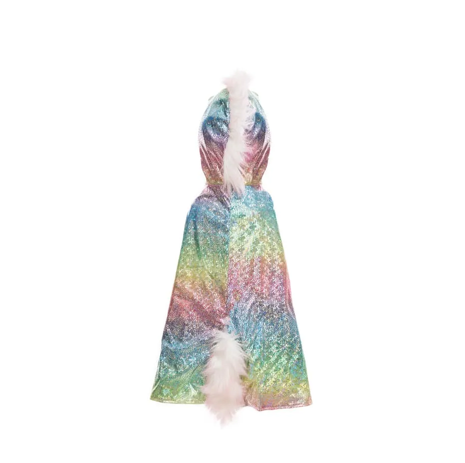 Great Pretenders - Reversible Rainbow Unicorn Dragon Cape - Size 5-6