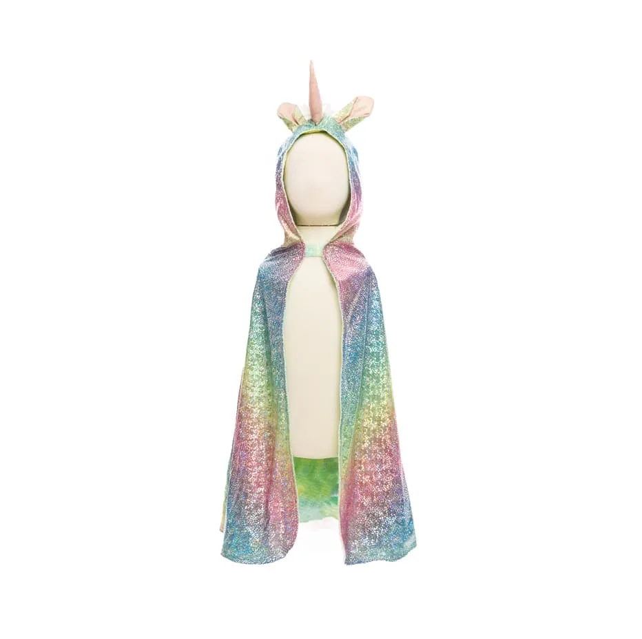 Great Pretenders - Reversible Rainbow Unicorn Dragon Cape - Size 5-6