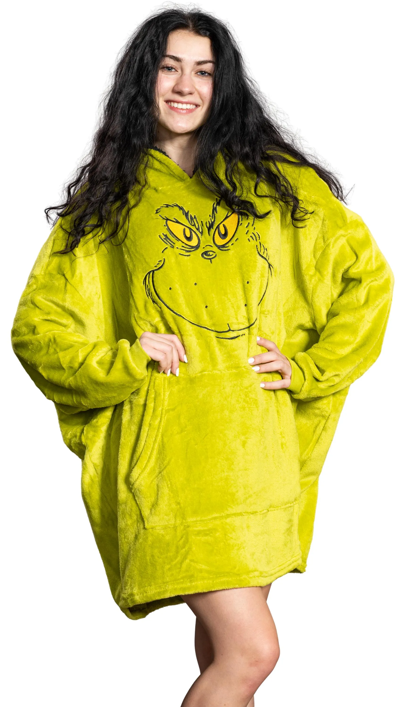 Grinch Hoodie JulesRoche Cozy Warm Christmas Poncho