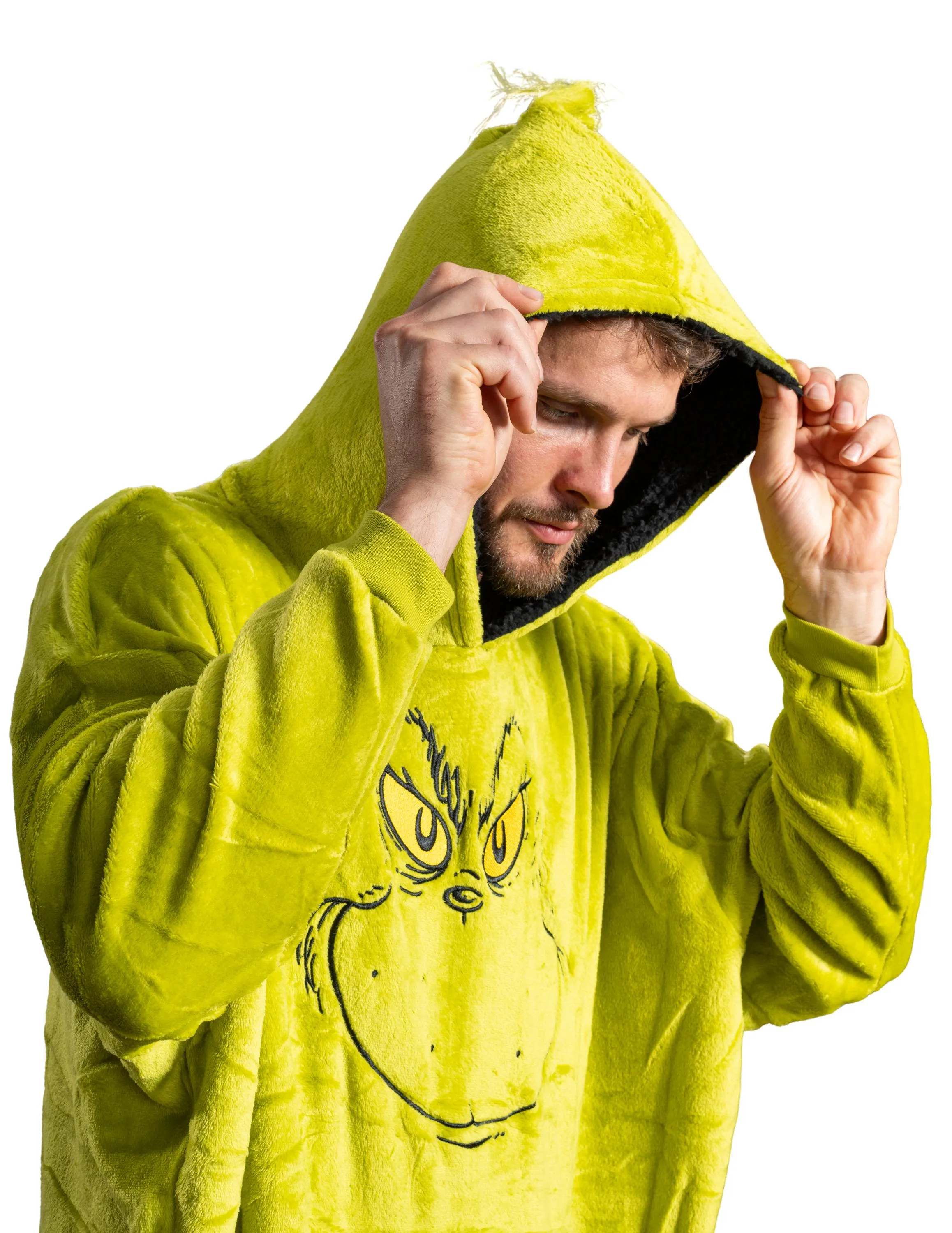 Grinch Hoodie JulesRoche Cozy Warm Christmas Poncho