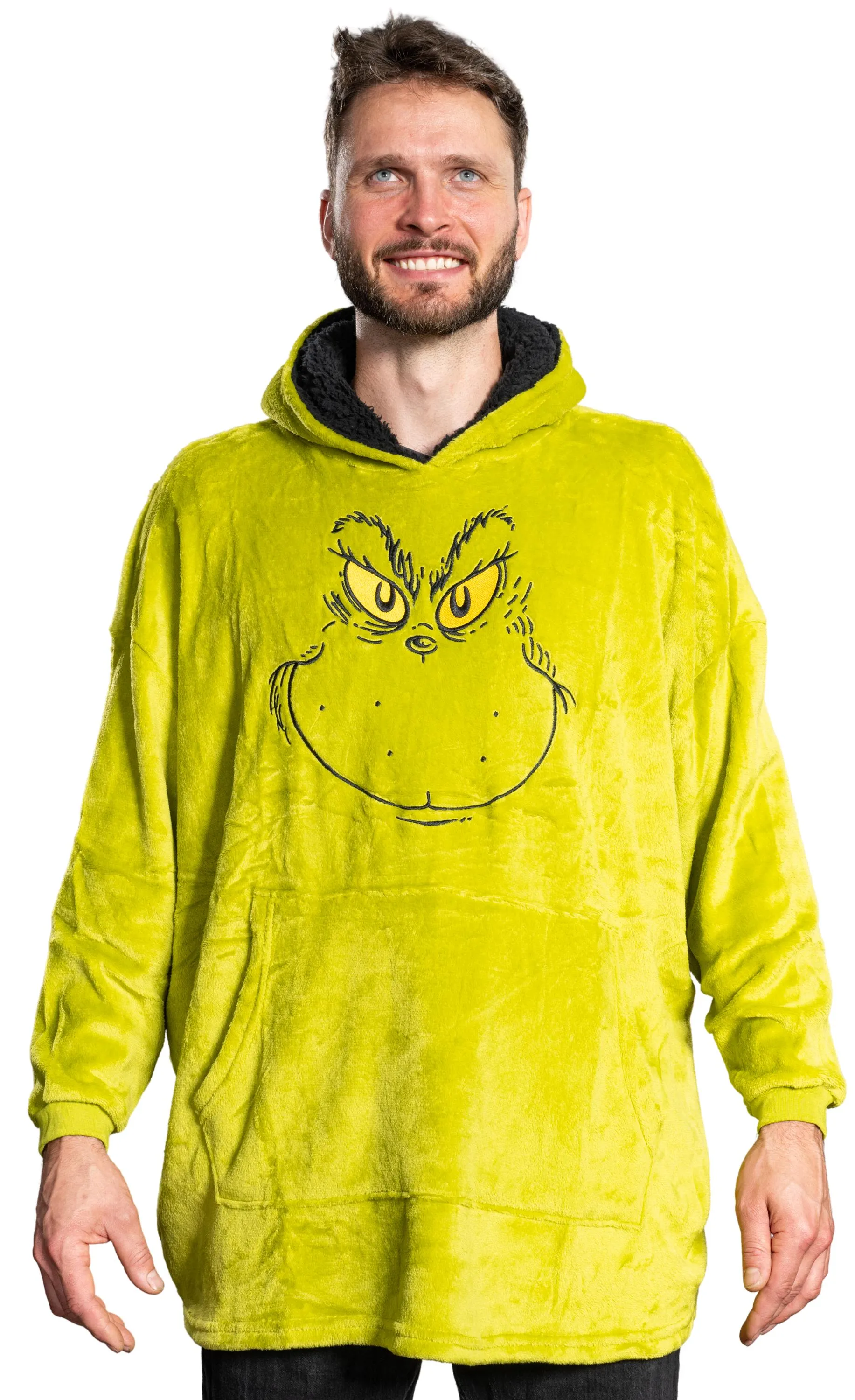 Grinch Hoodie JulesRoche Cozy Warm Christmas Poncho