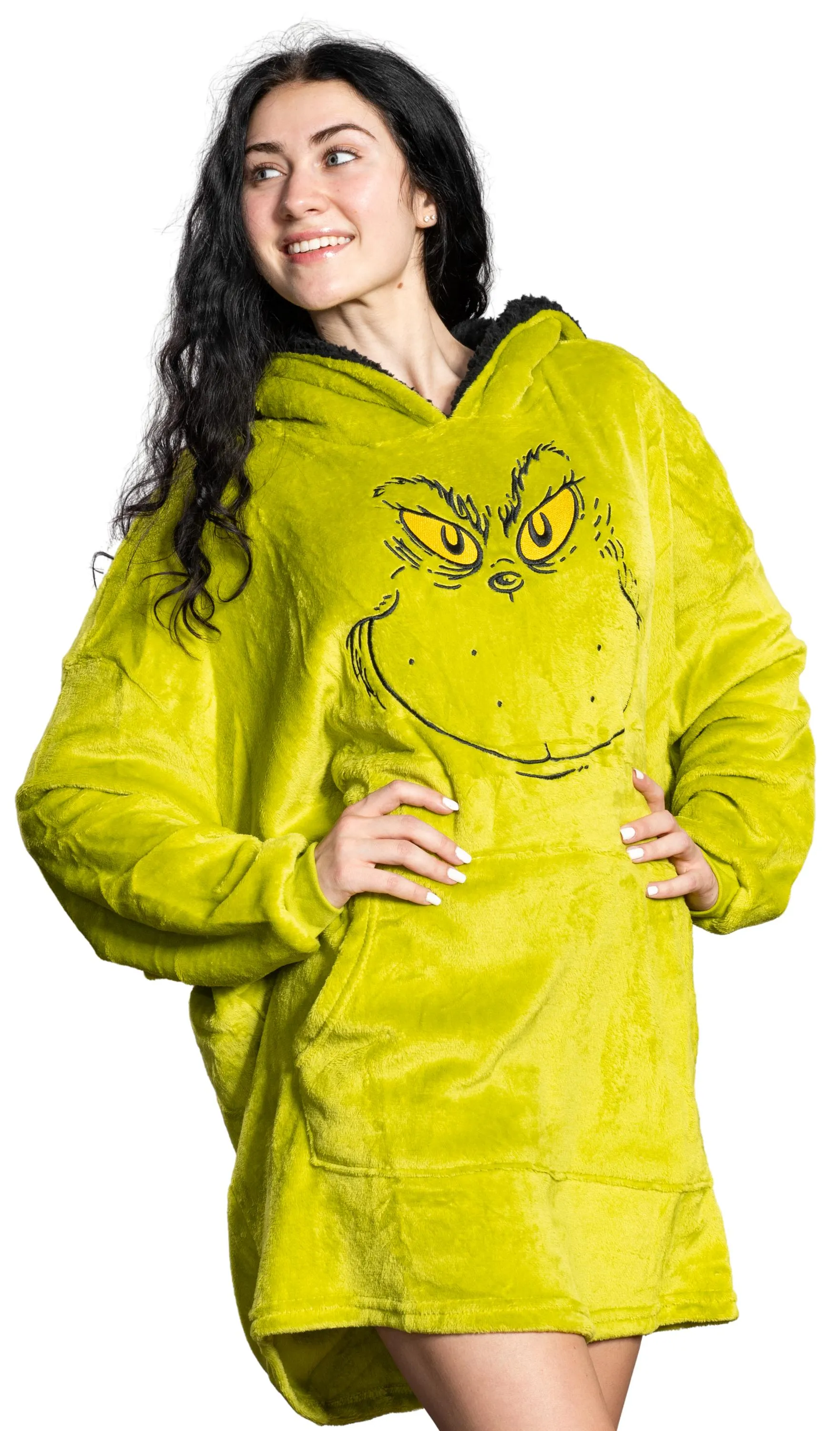 Grinch Hoodie JulesRoche Cozy Warm Christmas Poncho