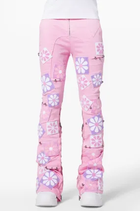 GUAPI French Rose Flowers Denim (Pink)