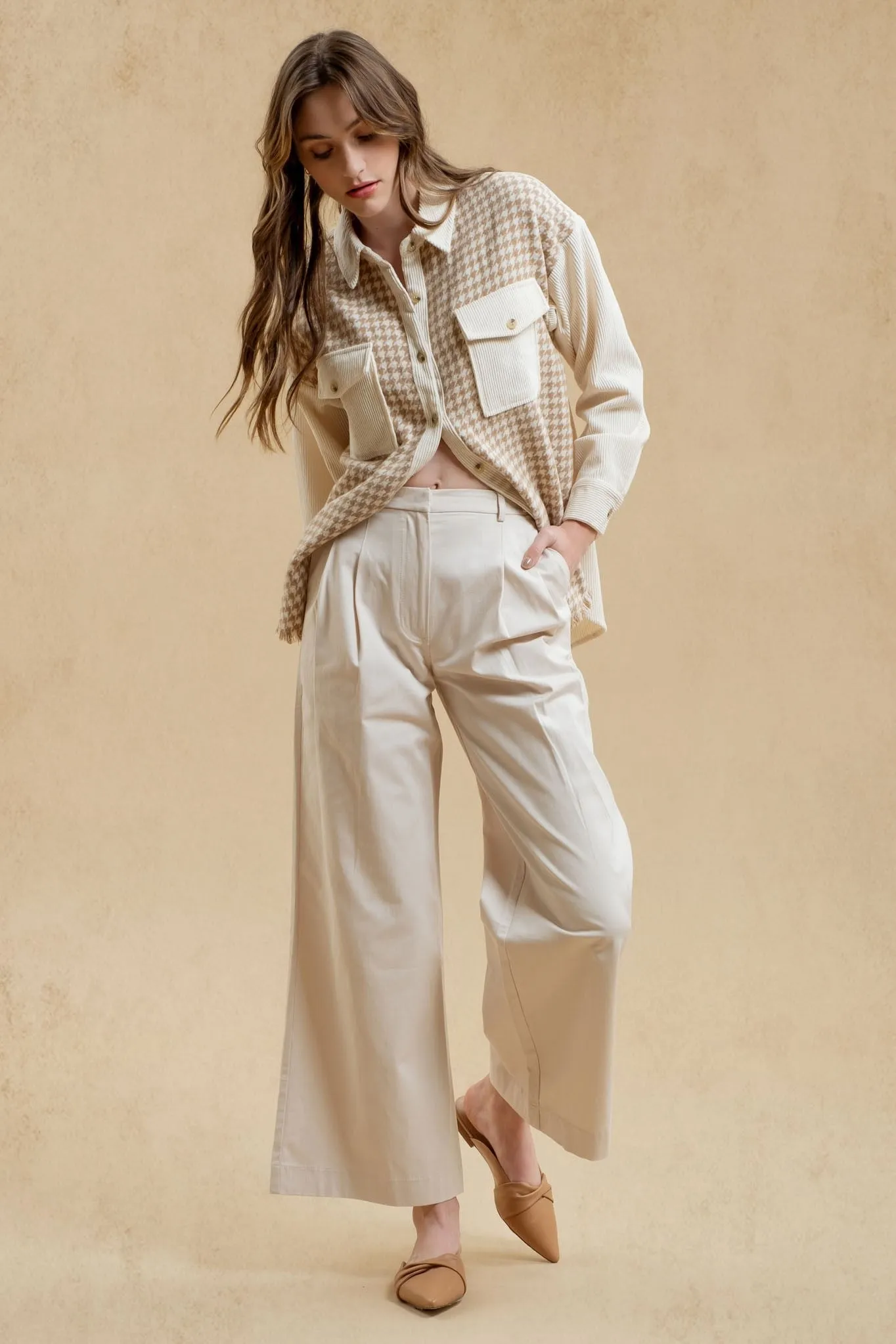 Hanna Houndstooth Shacket