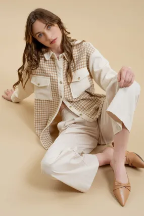 Hanna Houndstooth Shacket