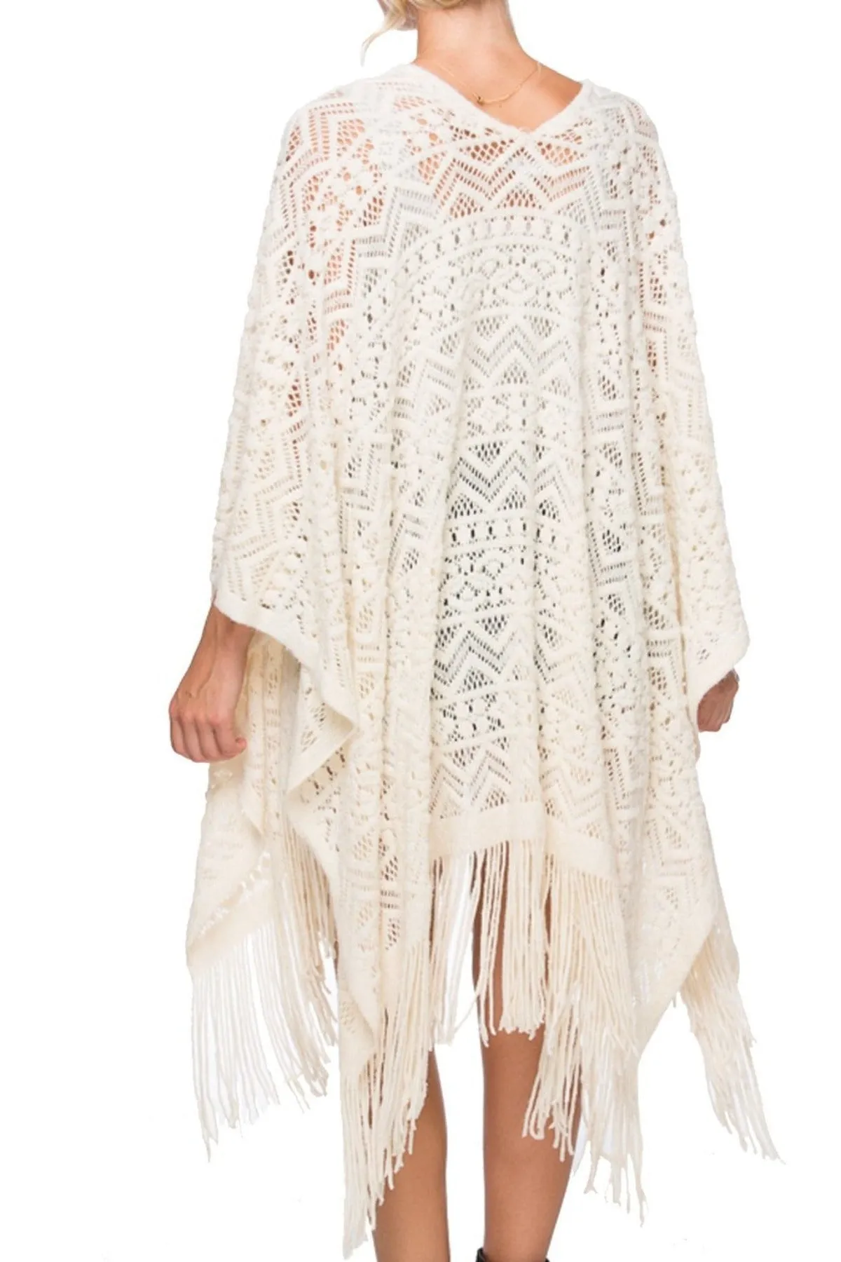 Joplin Novelty Knit Long Poncho