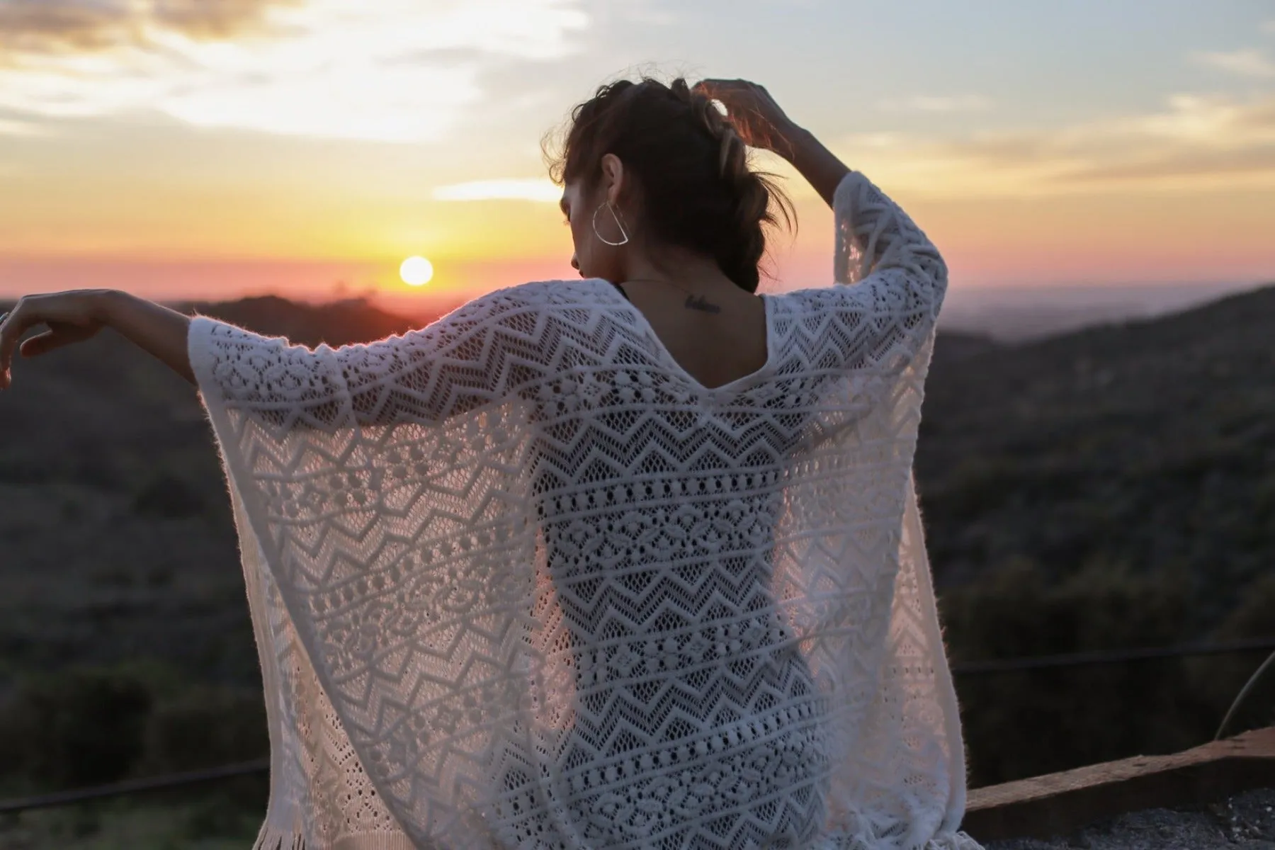 Joplin Novelty Knit Long Poncho