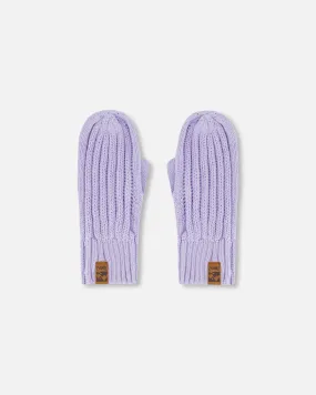 Knit Mittens Lilac