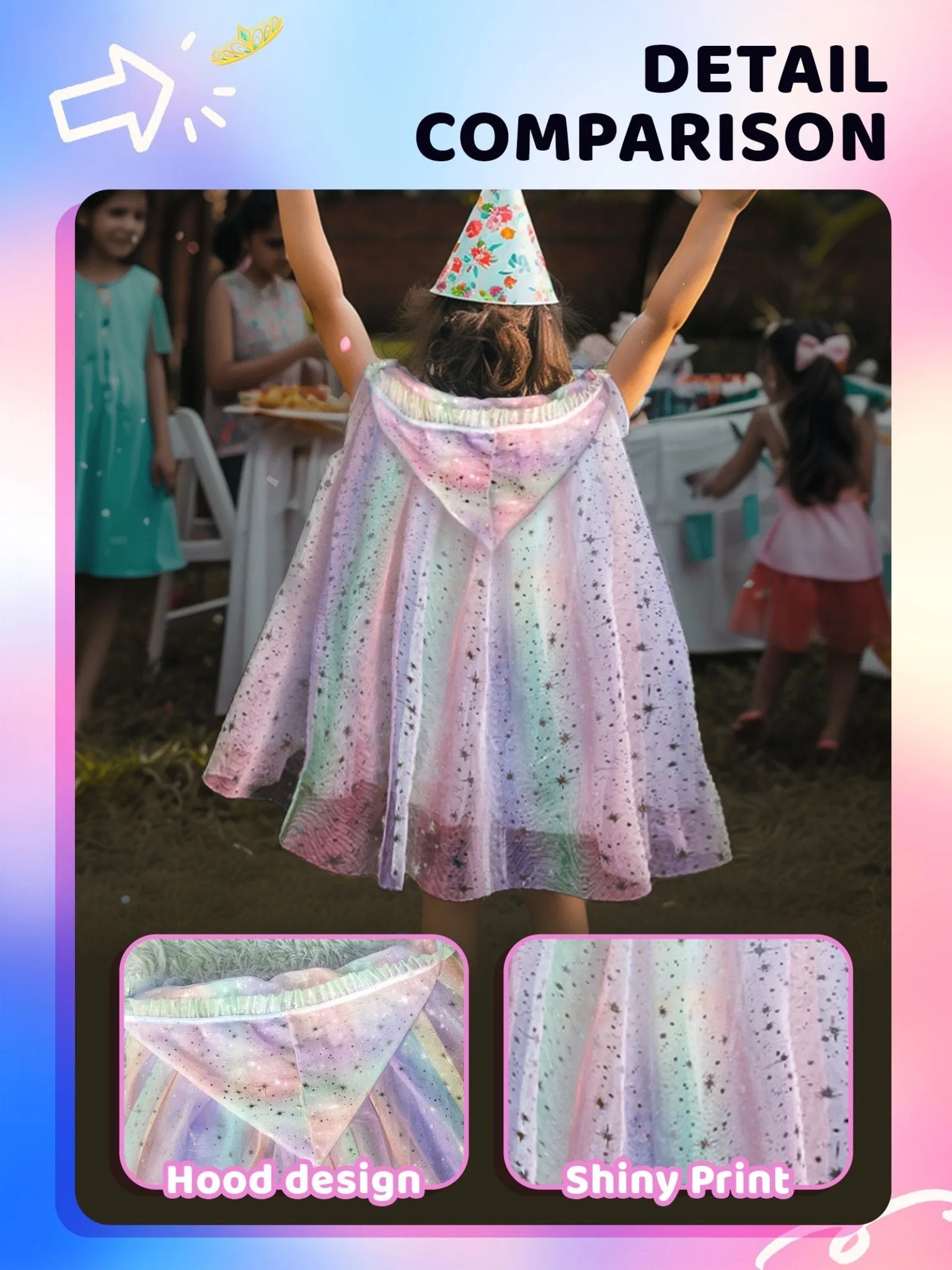 Light UP Cape for Girls