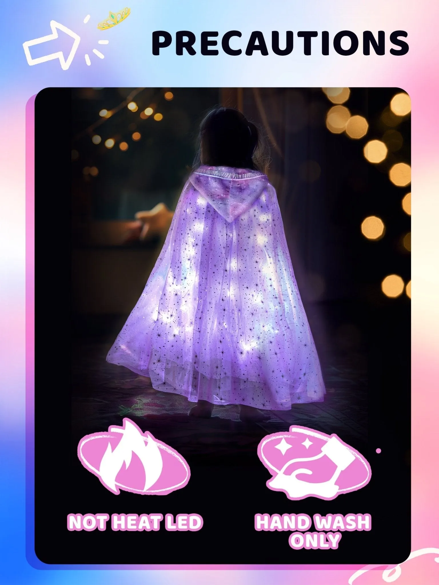 Light UP Cape for Girls