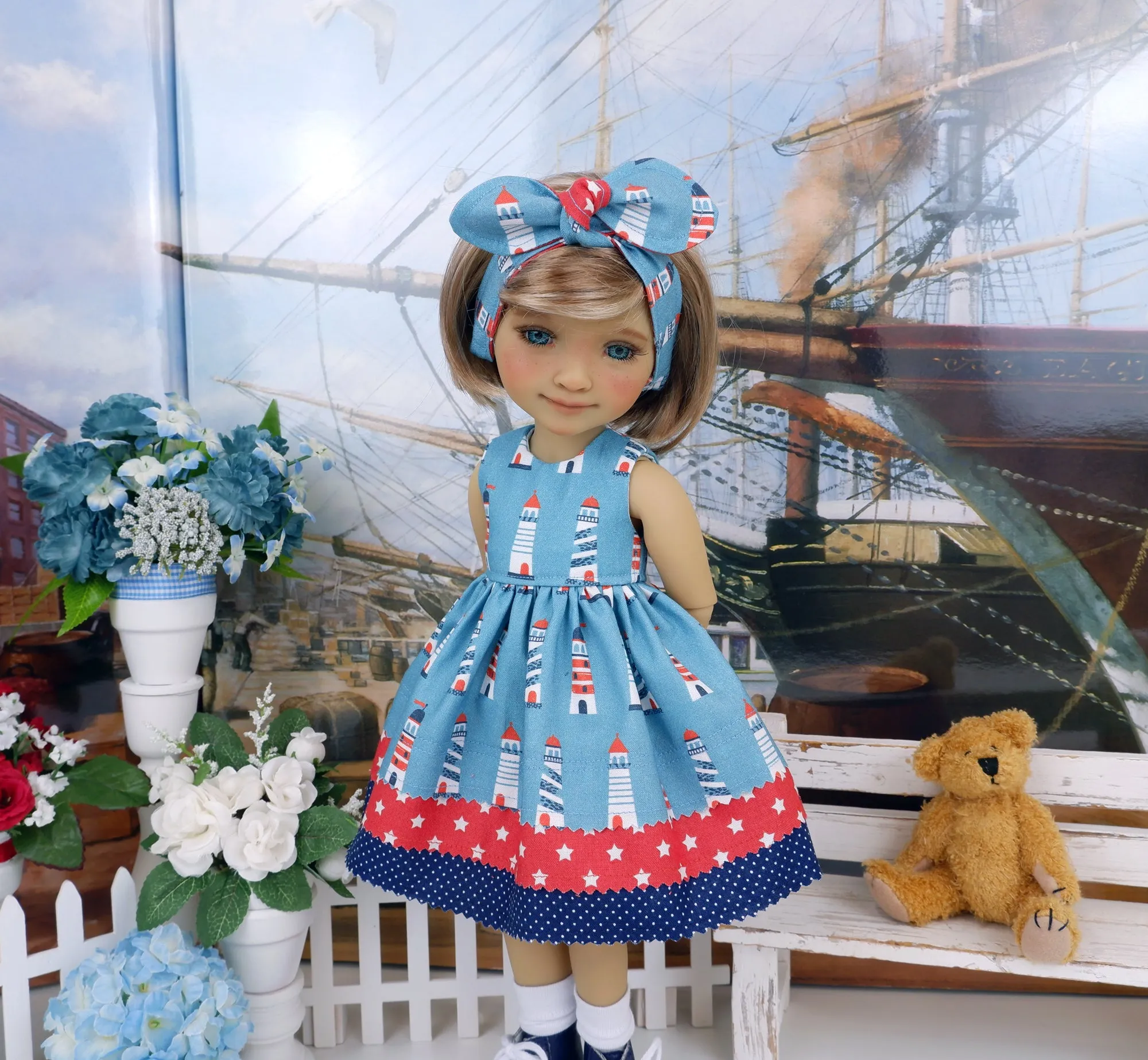 Little Lighthouse - dress with boots for Ruby Red Fashion Friends doll