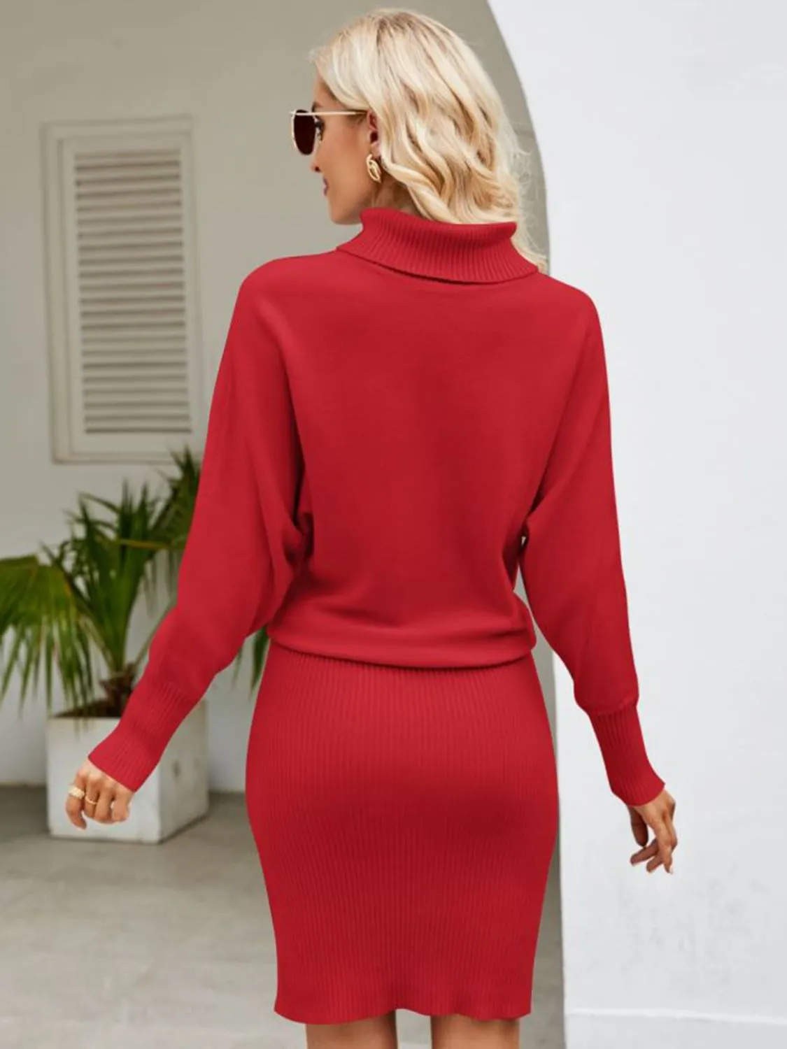 Marguerite Ribbed Sweater Dress