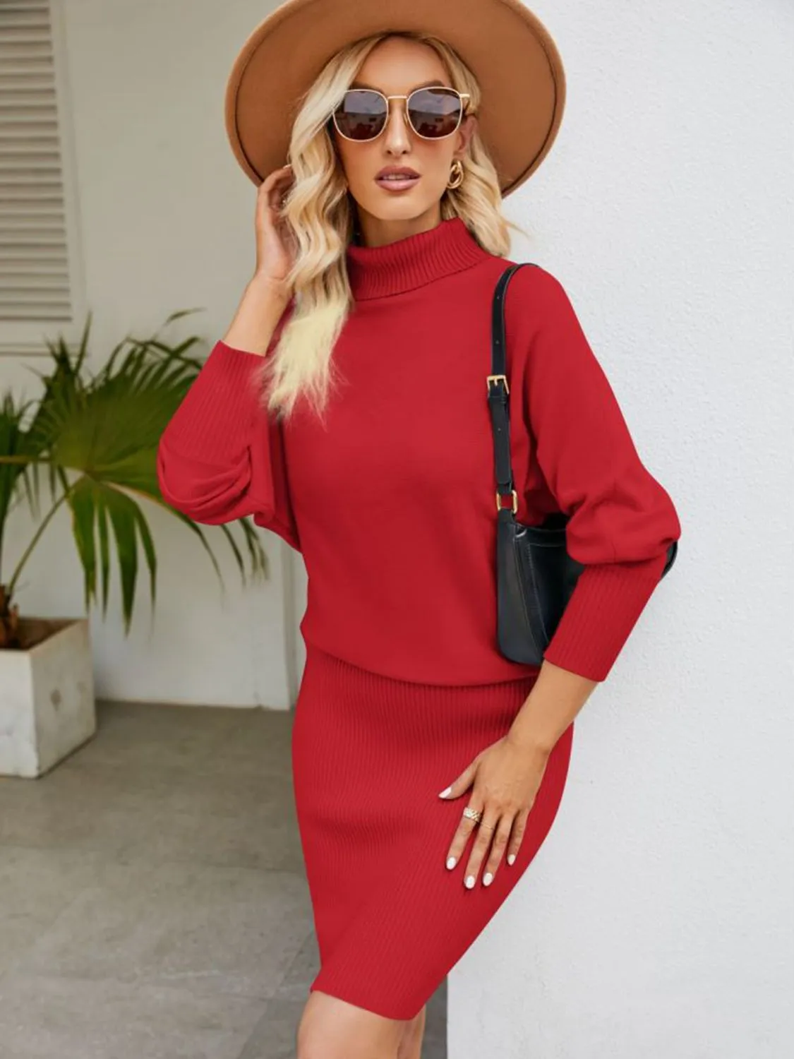 Marguerite Ribbed Sweater Dress