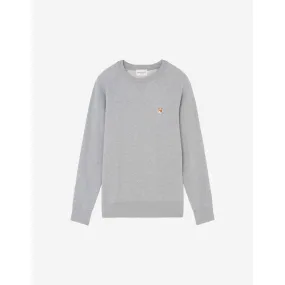 Men Fox Head Patch Classic Sweatshirt - Grey Melange