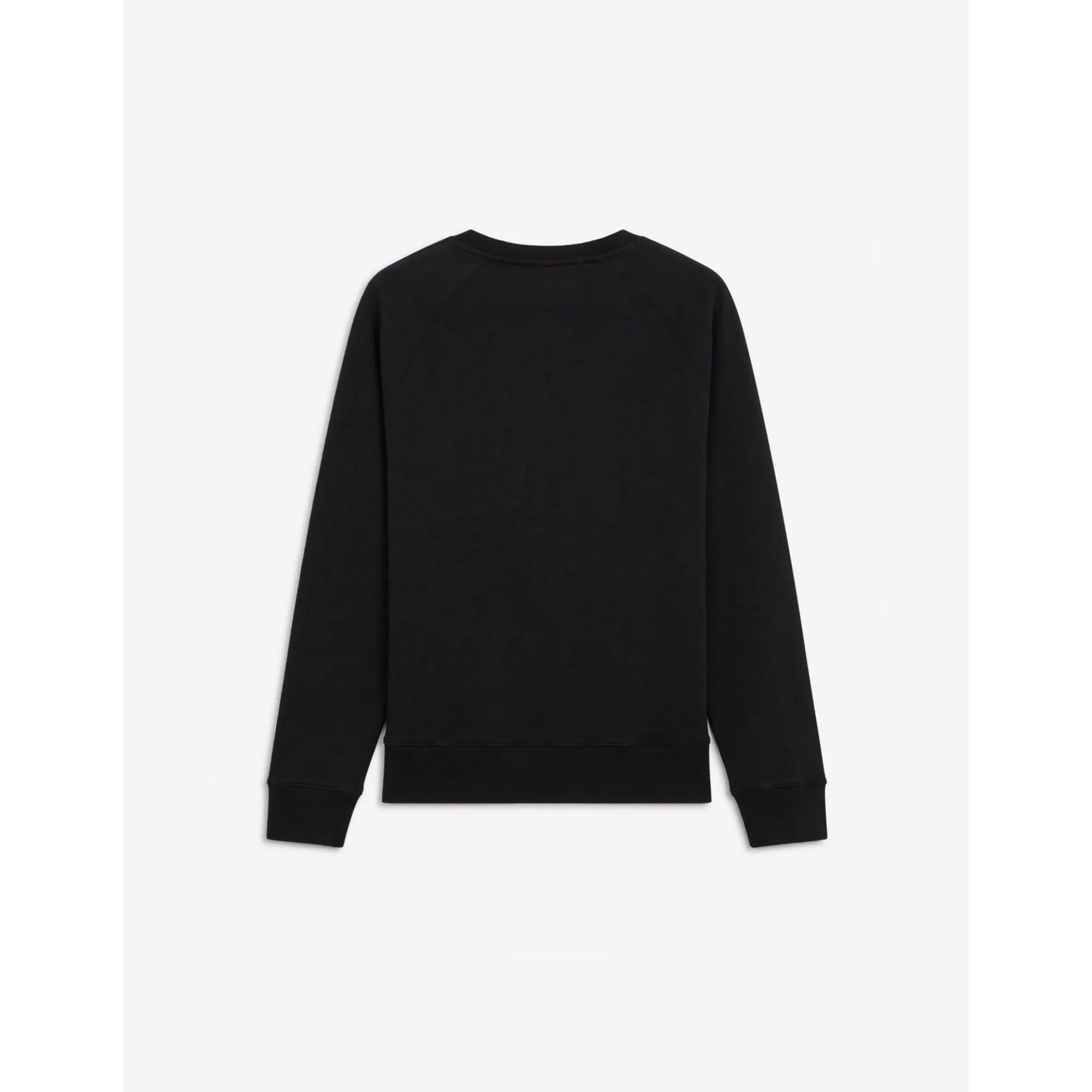 Men Tricolor Fox Patch Clean Sweatshirt - Black