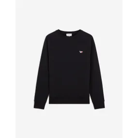 Men Tricolor Fox Patch Clean Sweatshirt - Black