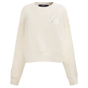 NBA PHILADELPHIA 76ERS NEUTRAL WOMEN'S CREWNECK (EGGSHELL)