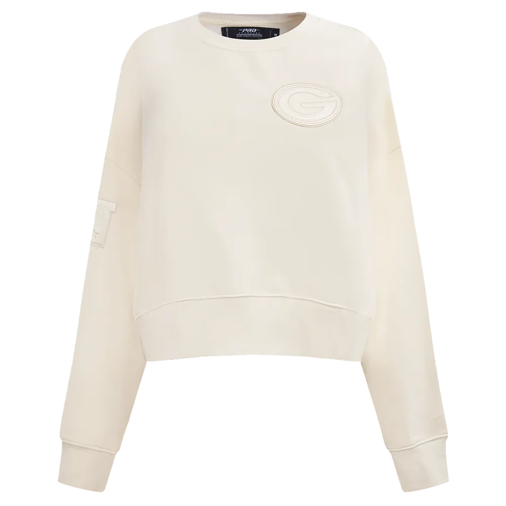 NFL GREEN BAY PACKERS NEUTRAL WOMEN'S CREWNECK (EGGSHELL)