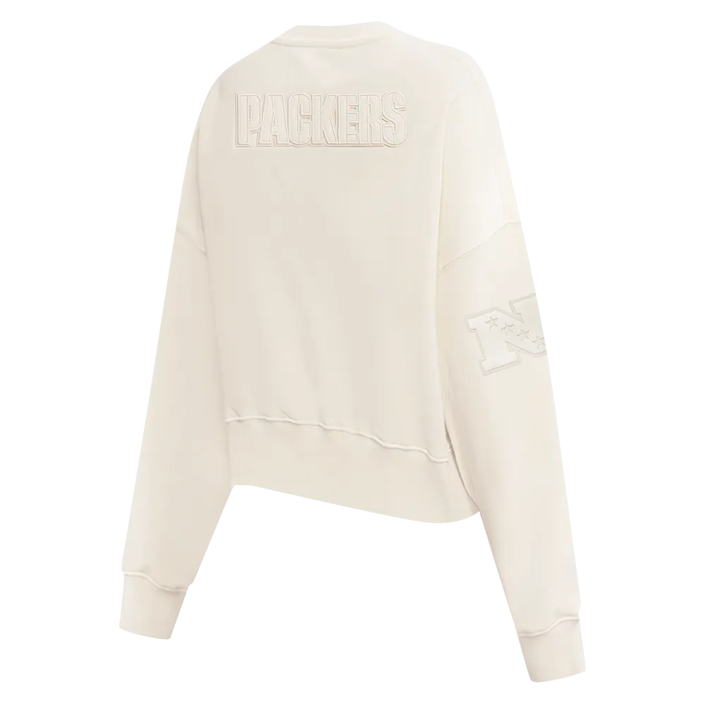 NFL GREEN BAY PACKERS NEUTRAL WOMEN'S CREWNECK (EGGSHELL)