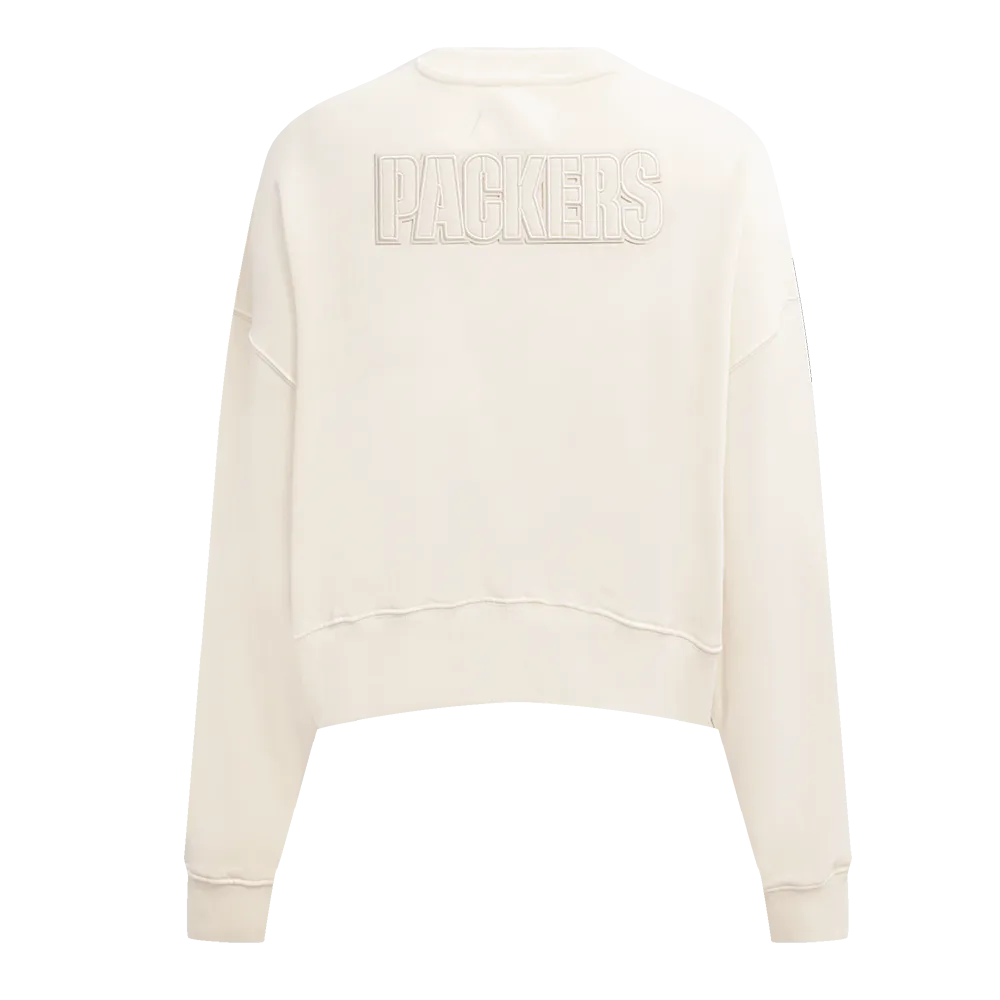 NFL GREEN BAY PACKERS NEUTRAL WOMEN'S CREWNECK (EGGSHELL)