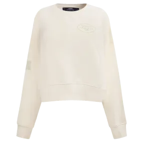 NFL NEW YORK JETS NEUTRAL WOMEN'S CREWNECK (EGGSHELL)