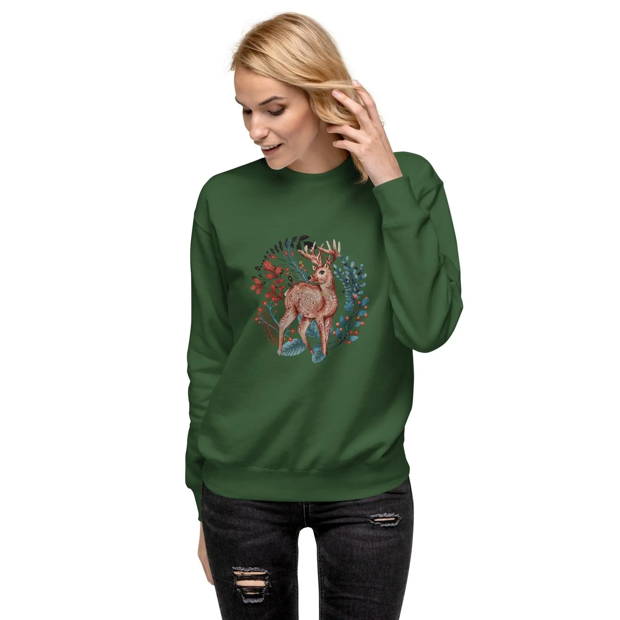 Nordic Winter Sweatshirt - Deer