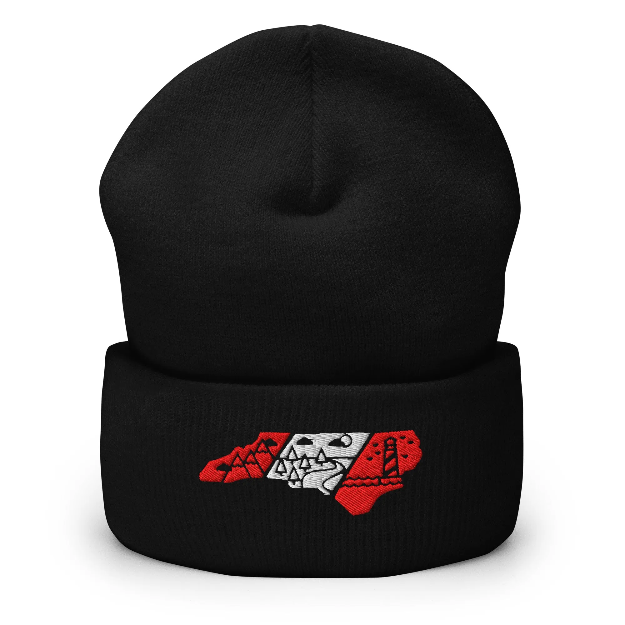 North Carolina 3 Regions Red & WhiteCuffed Beanie